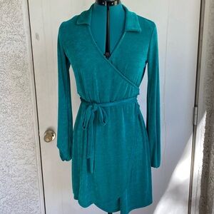 Teal wrap dress 👗